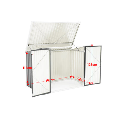 Metal Lockable Garden Bike Shed Bicycle Storage Shed
