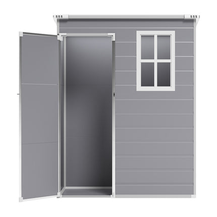Plastic Outdoor Garden Tool Shed Grey