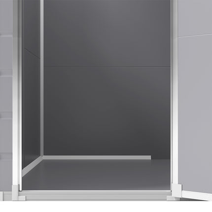 Grey Outdoor Plastic Storage Shed Tool Shed