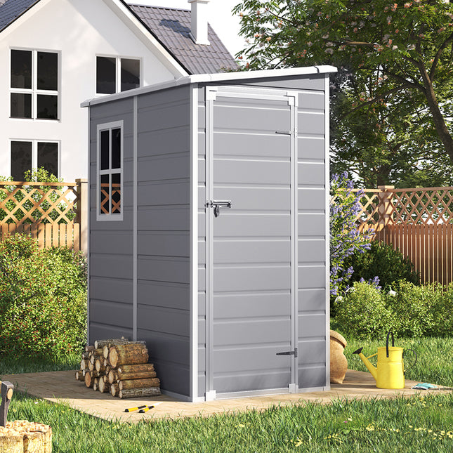 Grey Outdoor Plastic Storage Shed Tool Shed