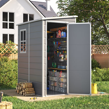 Grey Outdoor Plastic Storage Shed Tool Shed