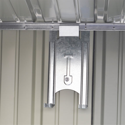 Charcoal Black 3x5ft Outdoor Metal Garden Storage Shed with Shelves