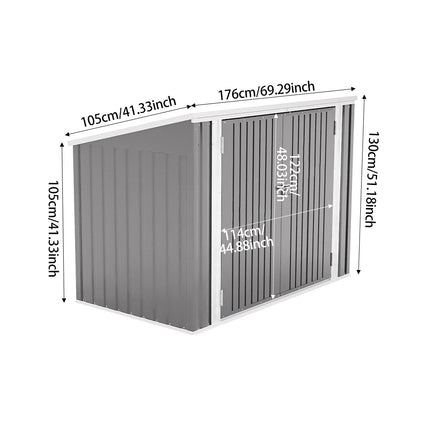 Steel Trash Can Recycle Bin Enclosure Storage Shed