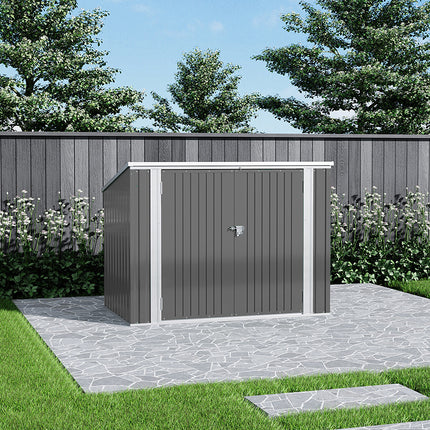 Steel Trash Can Recycle Bin Enclosure Storage Shed