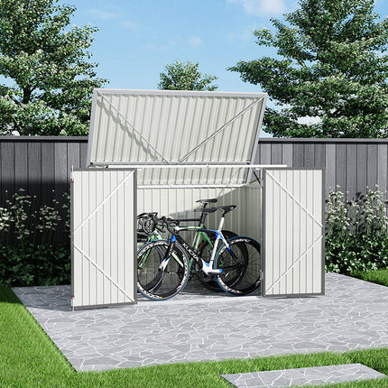 Steel Trash Can Recycle Bin Enclosure Storage Shed