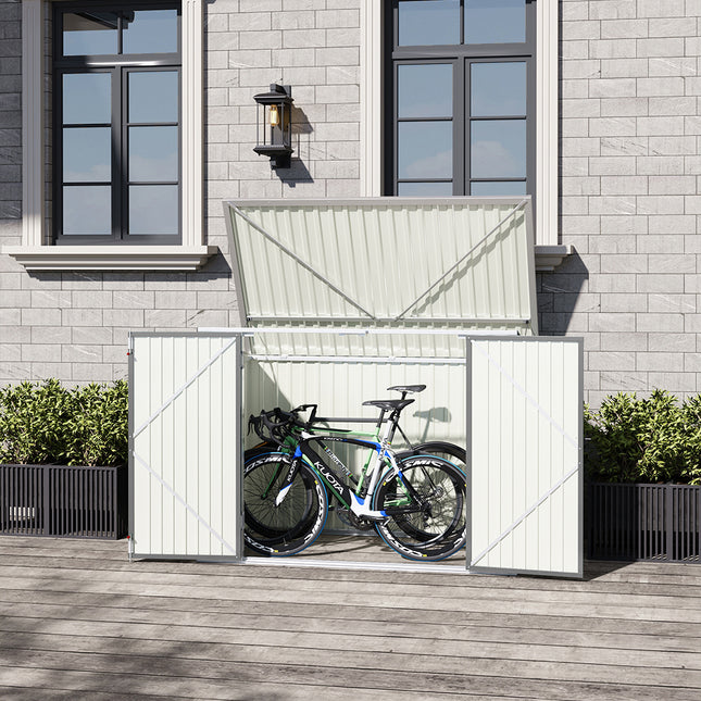 Steel Trash Can Recycle Bin Enclosure Storage Shed