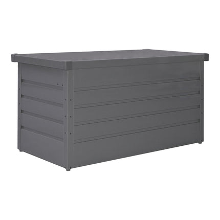 Grey 350L Metal Outdoor Garden Lockable Storage Box