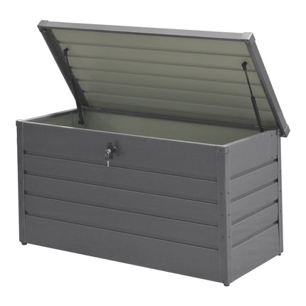 Grey 350L Metal Outdoor Garden Lockable Storage Box