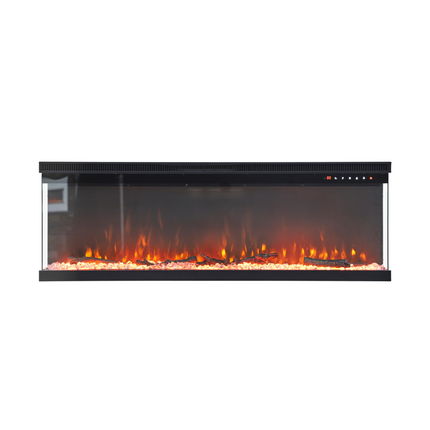 50 inch Recessed and Freestanding Electric Fireplace with Remote Control