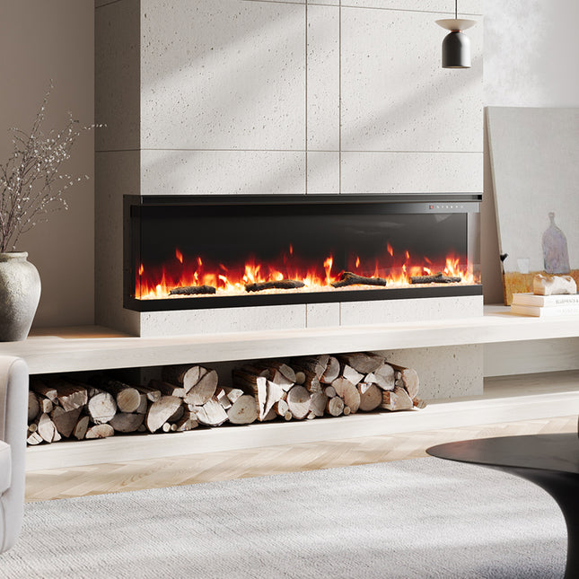 60 inch Electric Fireplace with Remote Control and 5 modes 12 Flames