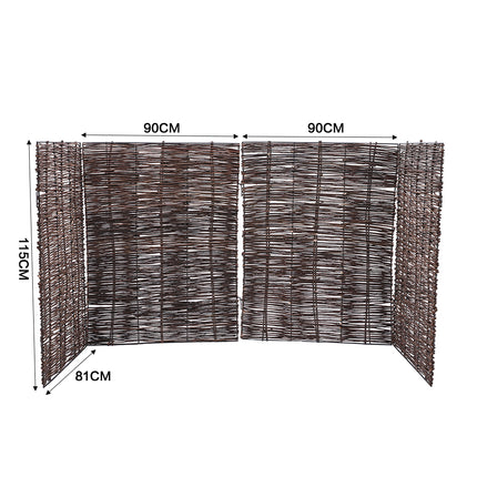 81cmW Trash Can Fence Wicker Privacy Fence