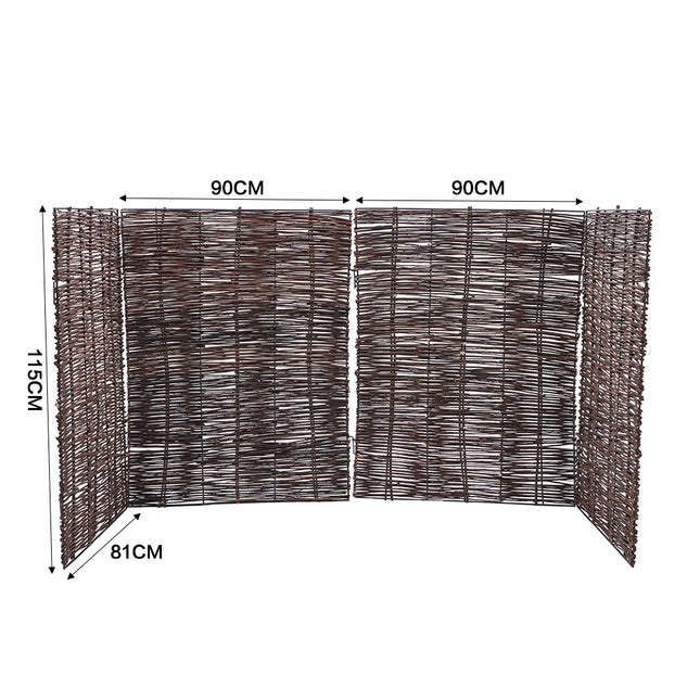 81cmW Trash Can Fence Wicker Privacy Fence