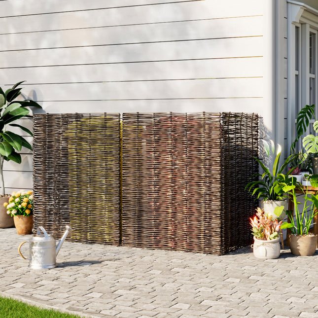 81cmW Trash Can Fence Wicker Privacy Fence