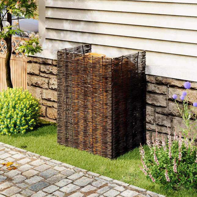 Trash Can Fence Wicker Privacy Fence