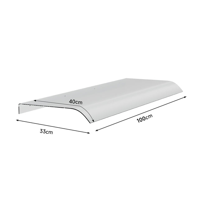 Transparent Awning for Doors and Windows 33cm W Multi-Sizes