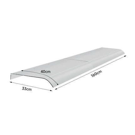 Transparent Awning for Doors and Windows 33cm W Multi-Sizes