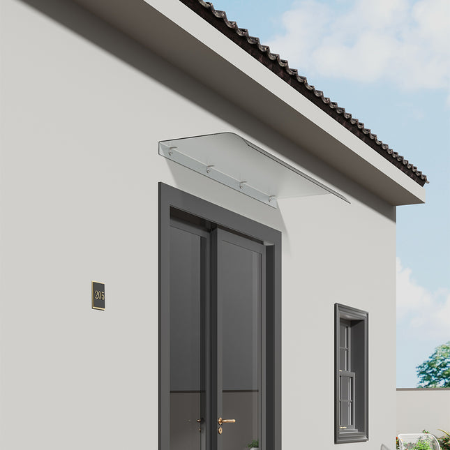 33cm W Frosted Awning Canopy for Doors and Windows Multi-Sizes
