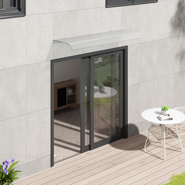 33cm W Frosted Awning Canopy for Doors and Windows Multi-Sizes