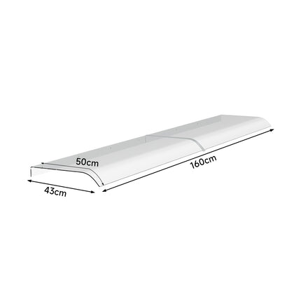 Transparent Awning for Doors and Windows 43cm W Multi-Sizes