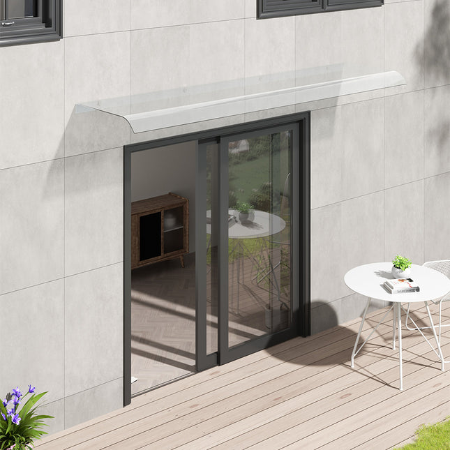 Transparent Awning for Doors and Windows 33cm W Multi-Sizes