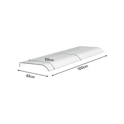43cm W Frosted Awning for Doors and Windows Multi-Sizes