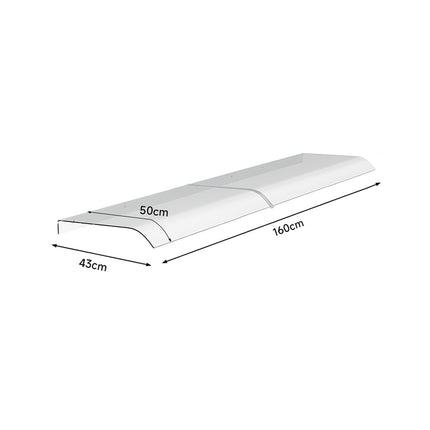 43cm W Frosted Awning for Doors and Windows Multi-Sizes