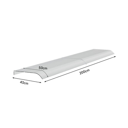 43cm W Frosted Awning for Doors and Windows Multi-Sizes