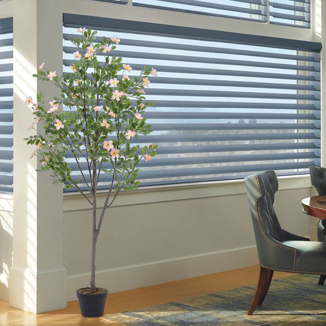 Green 160cm Indoor Outdoor Decor Artificial Frangipani Blossom Tree in Pot