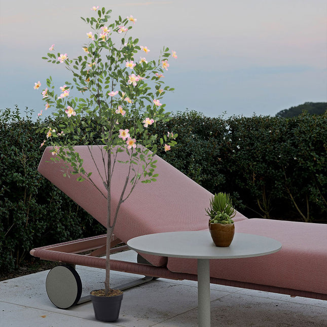 Green 160cm Indoor Outdoor Decor Artificial Frangipani Blossom Tree in Pot