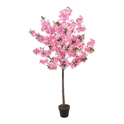 Pink 180cm Artificial Cherry Blossom Tree in Pot for Decoration