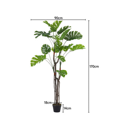 Green 170cm Artificial Monstera Deliciosa Tree in Pot