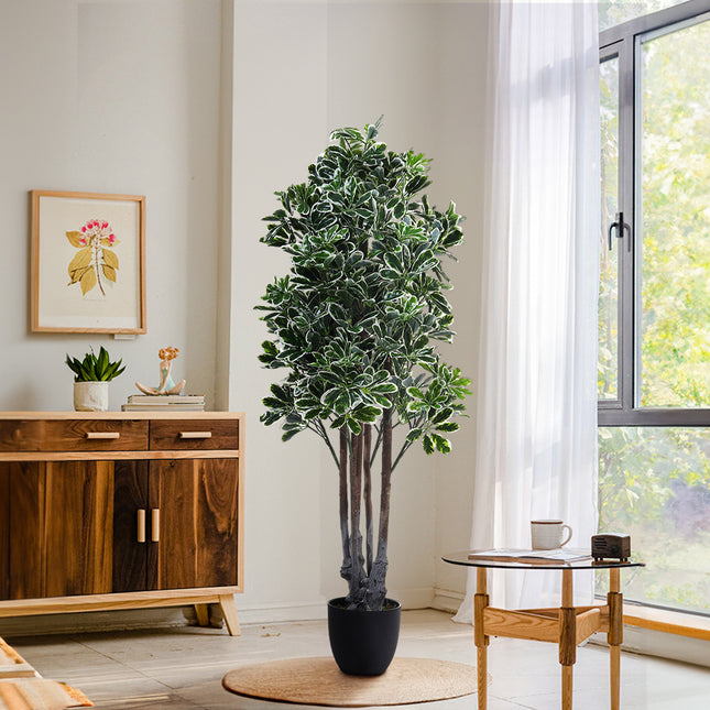 Green 160cm Artificial Schefflera Arboricola Tree in Pot for Decoration