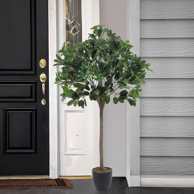 Green 122cm Artificial Schefflera Arboricola Tree in Pot for Decoration