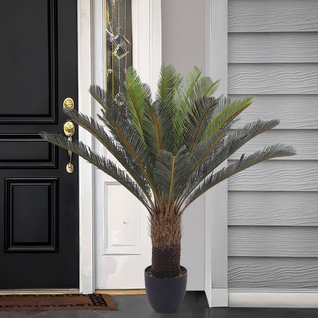 Green 113cm Artificial Cycas Tree in Pot for Decoration