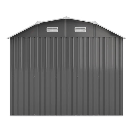 Grey Large Galvanized Steel Acrylic Storage Shed