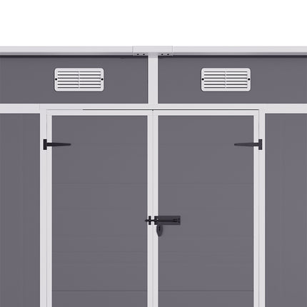 194.1cm W Outdoor Plastic Garden Storage Shed