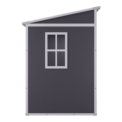 194.1cm Outdoor Plastic Garden Storage Shed 194 L x 123 W x 183cm H