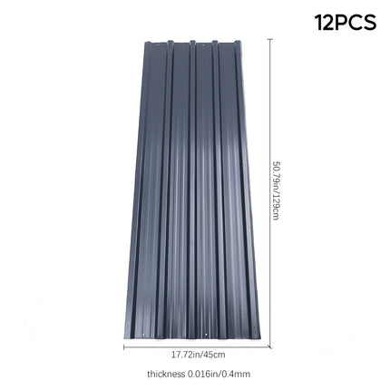 Set of 6/12 Steel Corrugated Panels 2 Colors
