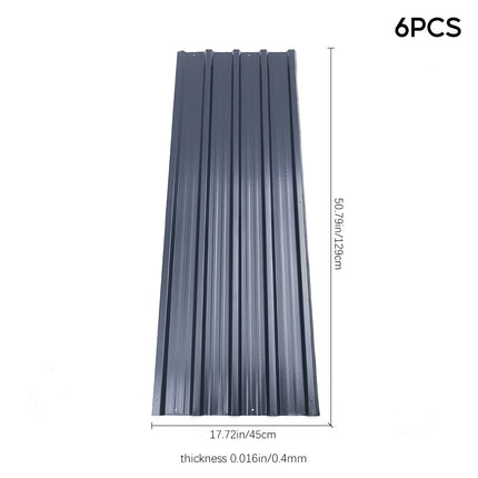 Set of 6/12 Steel Corrugated Panels 2 Colors