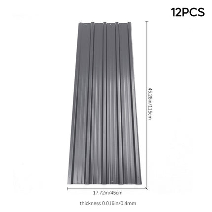 Set of 6/12 Steel Corrugated Panels 2 Colors