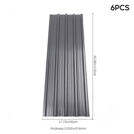 Set of 6/12 Steel Corrugated Panels 2 Colors