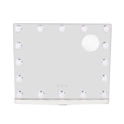 Rectangle Hollywood LED Lighted Cosmetic Mirror 50x42cm