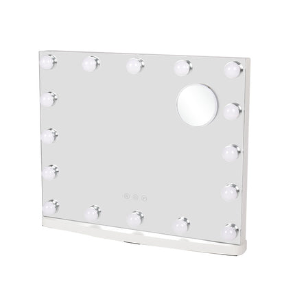 Rectangle Hollywood LED Lighted Cosmetic Mirror 50x42cm
