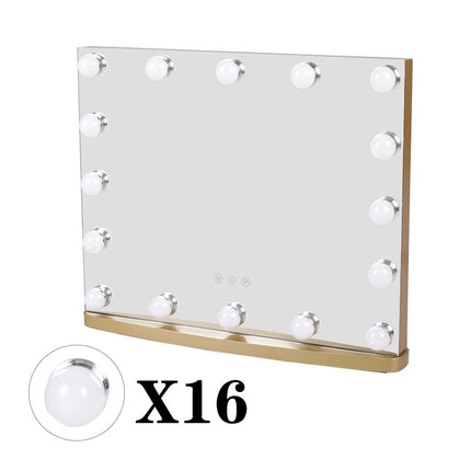 Rectangle Hollywood LED Lighted Cosmetic Mirror 50×42cm