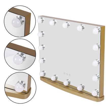 Rectangle Hollywood LED Lighted Cosmetic Mirror 50×42cm