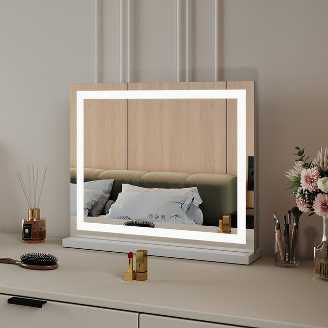 Contemporary Vanity Mirror with LED Lights 50x42cm