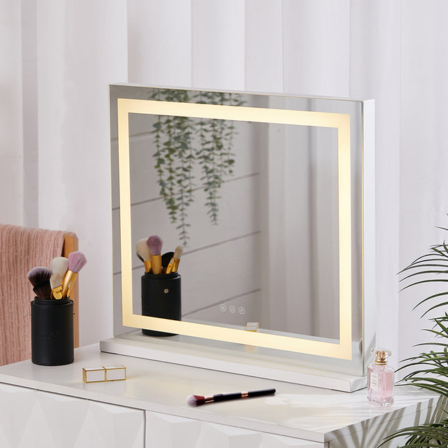 Contemporary Vanity Mirror with LED Lights 50x42cm