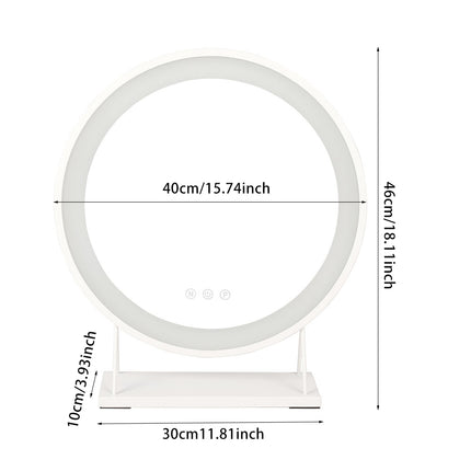 Hollywood Vanity Mirror with LED Lights 40×46cm Tabletop Size