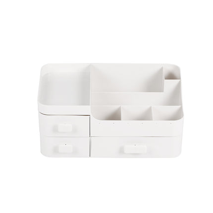 White Plastic Makeup Drawer Organizer