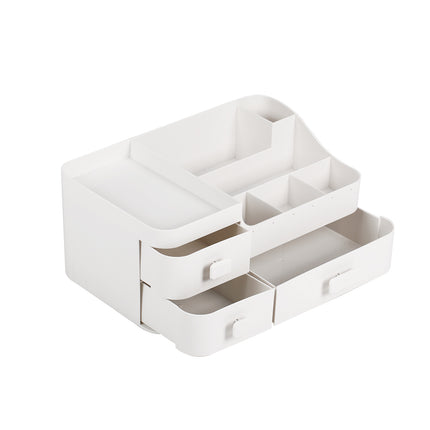 White Plastic Makeup Drawer Organizer